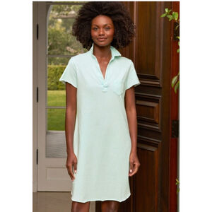 New FRANK & EILEEN Dewberry Mineral Finish Lauren Polo Dress L